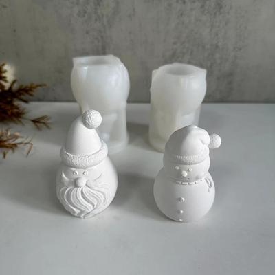 Силиконовая форма «Снеговик», рождественская ароматерапевтическая свеча, гипсовая форма, декоративная гипсовая силиконовая форма, набор для изготовления свечей