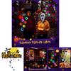 Enchanting Solar Led Wind Chime Light Featuring Pumpkin And Skull Ghost Eye For Outdoor Decor
