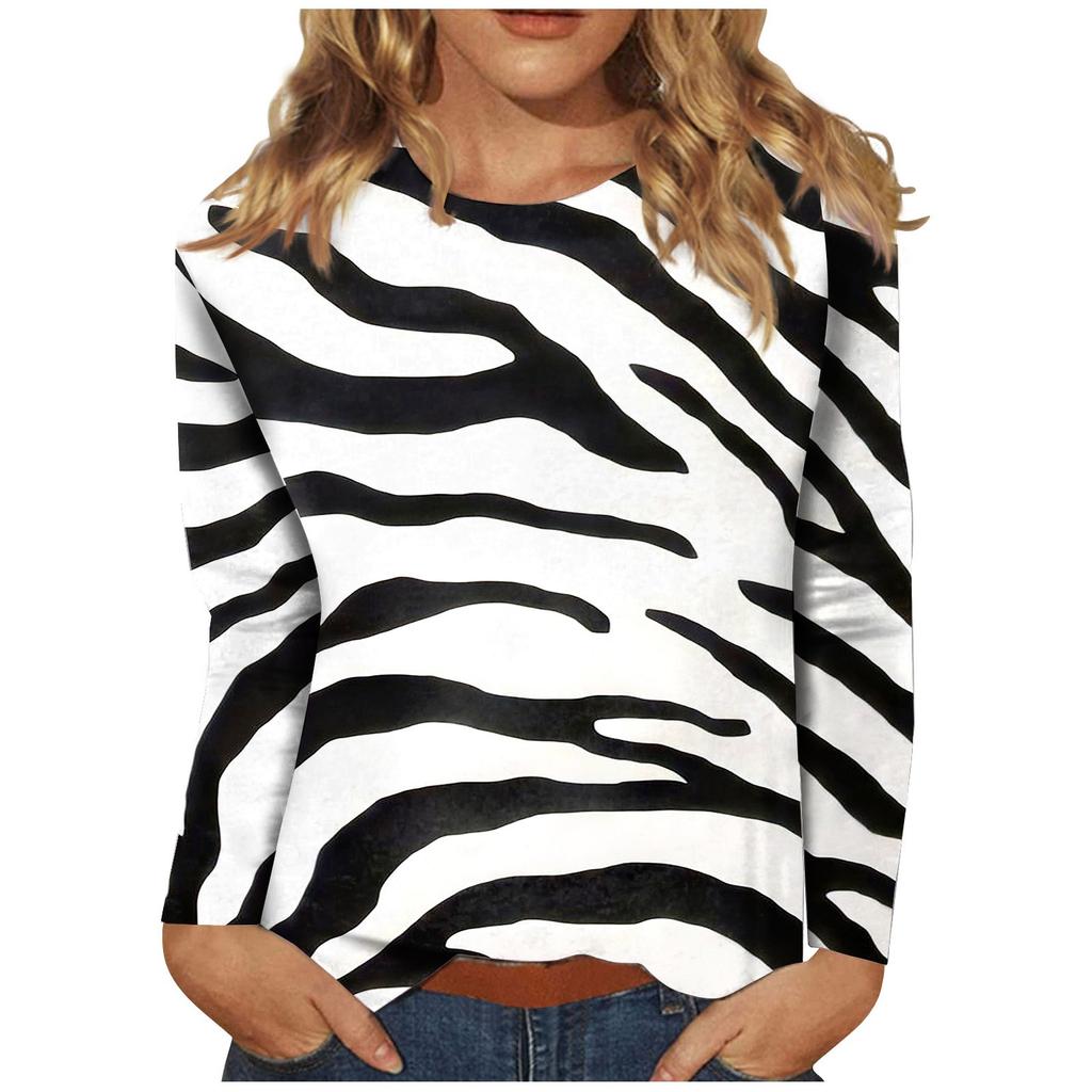 Рубашки с длинным рукавом для женщин, милые футболки с графическим принтом, блузки, повседневные базовые топы больших размеров, пуловеры