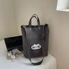 Студенческая сумка-тоут с одной лямкой, расслабленная, артистичная, нишевая, простая и вместительная, с надписью, для занятий