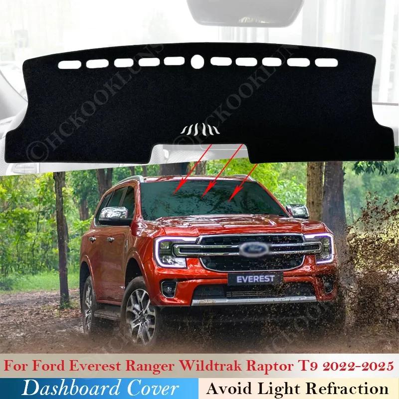 For Ford Everest Ranger Wildtrak Raptor T9 ~ 2025 Dashboard Cover Pad Anti-Slip Mat Sunshade Dashmat Carpet Accessories 2024