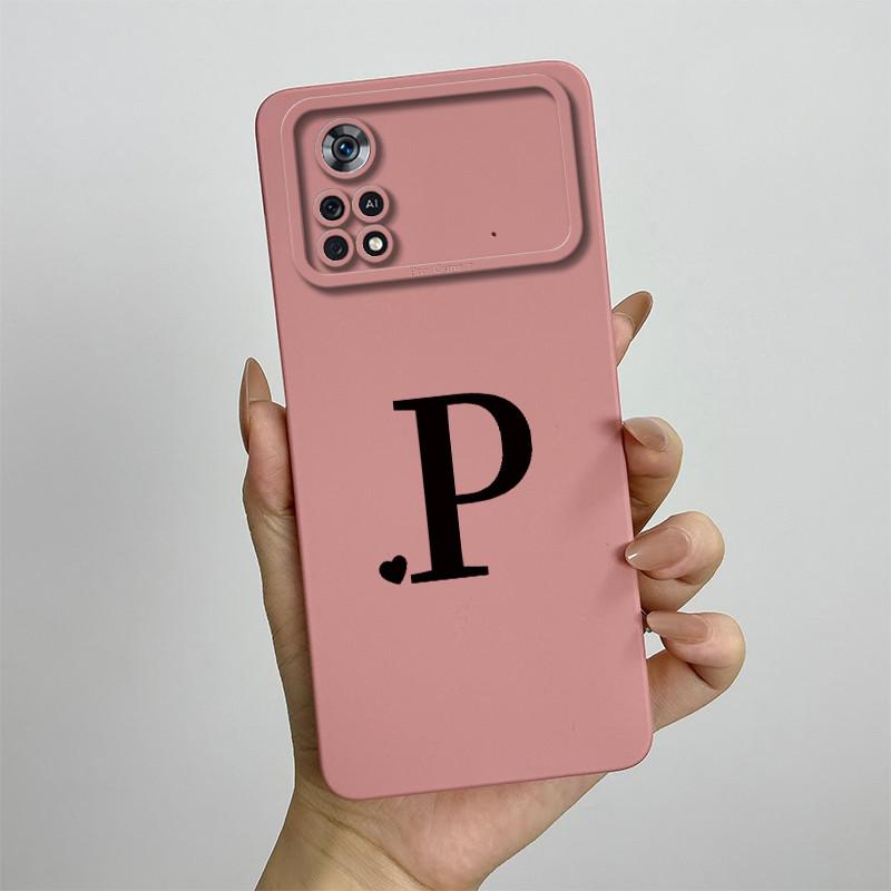 Чехол для Xiaomi Poco X4 Pro 5G Чехол-крышка для Poco X4 Pro 5G 2201116PG Милый чехол для телефона с инициалами Poco x4 pro Ударопрочная задняя крышка
