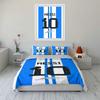 Blue and White Messi 10 Bedding Set Bedding set (1 duvet cover, 2 pillowcases, duvet not included)