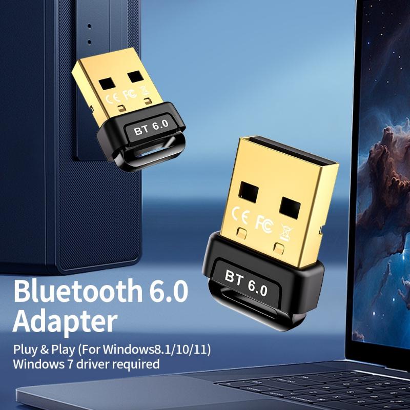 USB 6.0 Bluetooth Адаптер 5.4 Донгл Приемник Для ПК Bluetooth Приемник Динамик Мышь Клавиатура Аудио Передатчик
