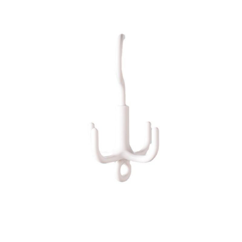 Rotating Prong Four Plastic Multi Functional Hanging Hook For Closet And Storage