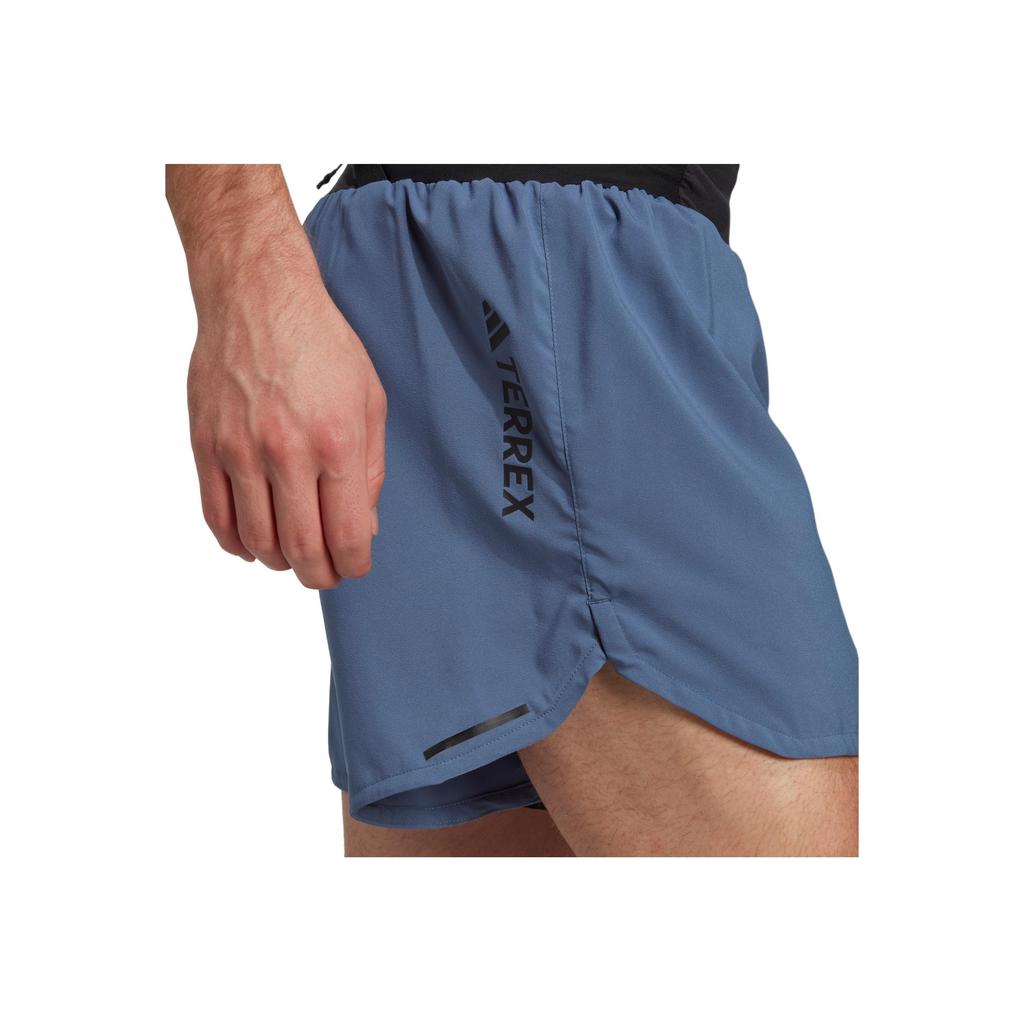 Adidas Agravic Trail Running Shorts Color Block Outdoor Quick-Dry Shorts Men Shorts Miracle-Blue-Grey HT9396