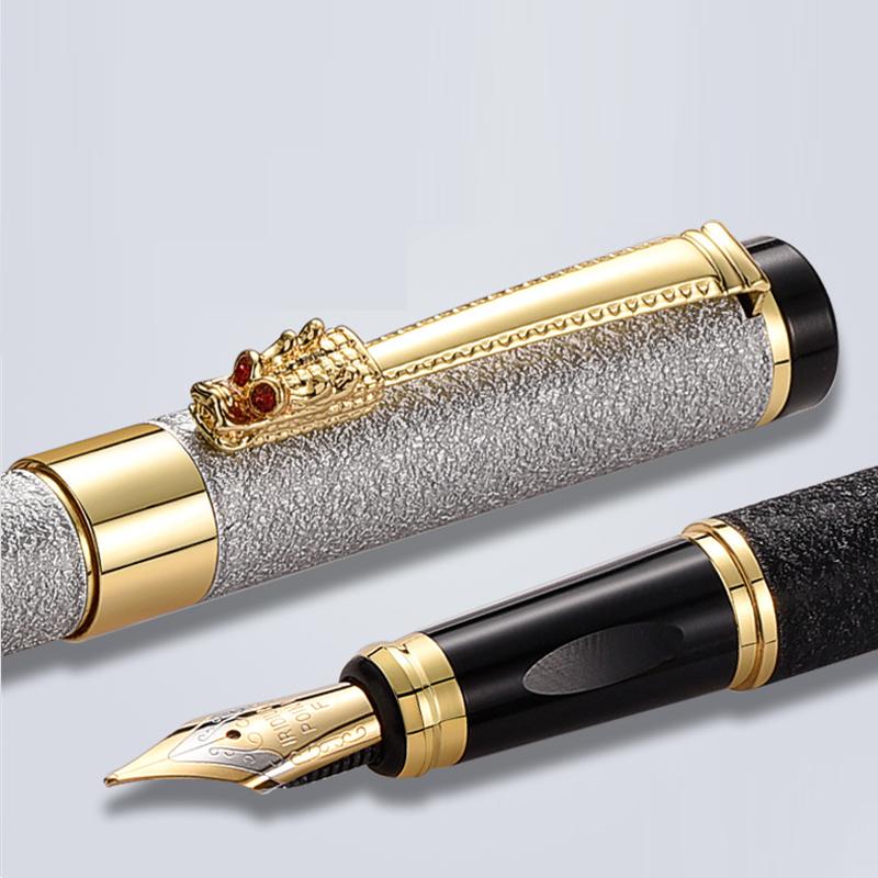 Бизнес-металлические цвета, авторучки для подписи, 0,38/1,0 мм, сменные чернильные ручки, модные матовые письменные школьные подарки, канцелярские принадлежности