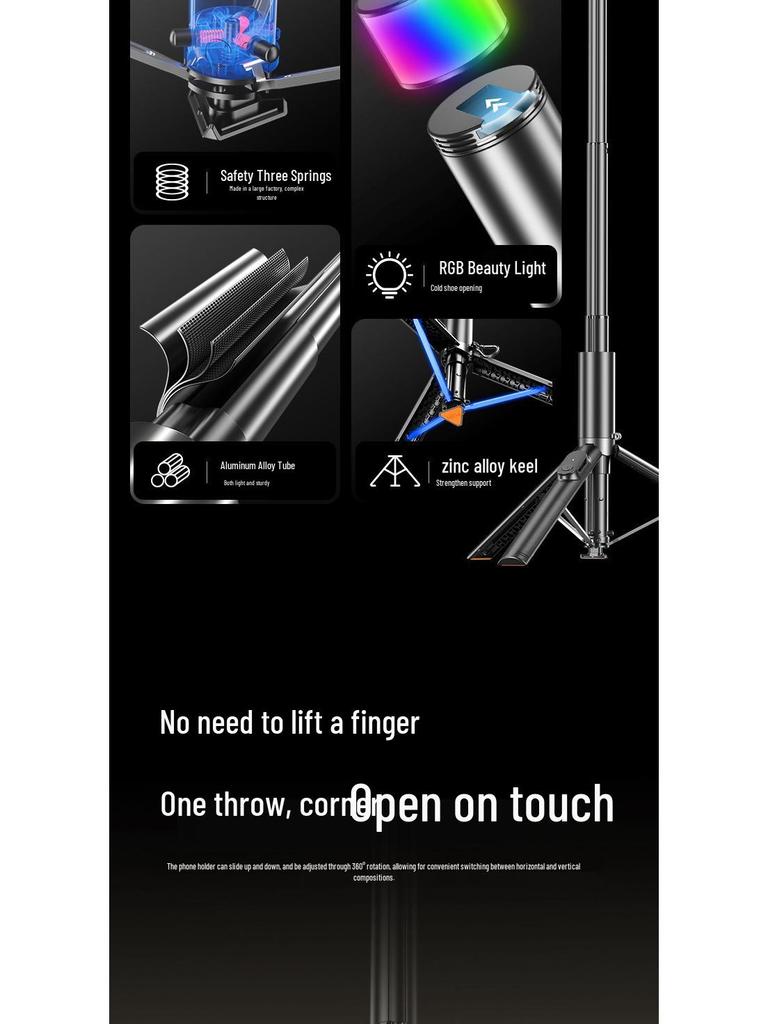 Diudiu Retractable Bluetooth Selfie Stick Tripod for Live Streaming & Photography.