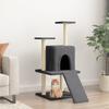 VidaXL Cat Tree with Sisal Scratching Posts Dark Grey 110 Cm 172039