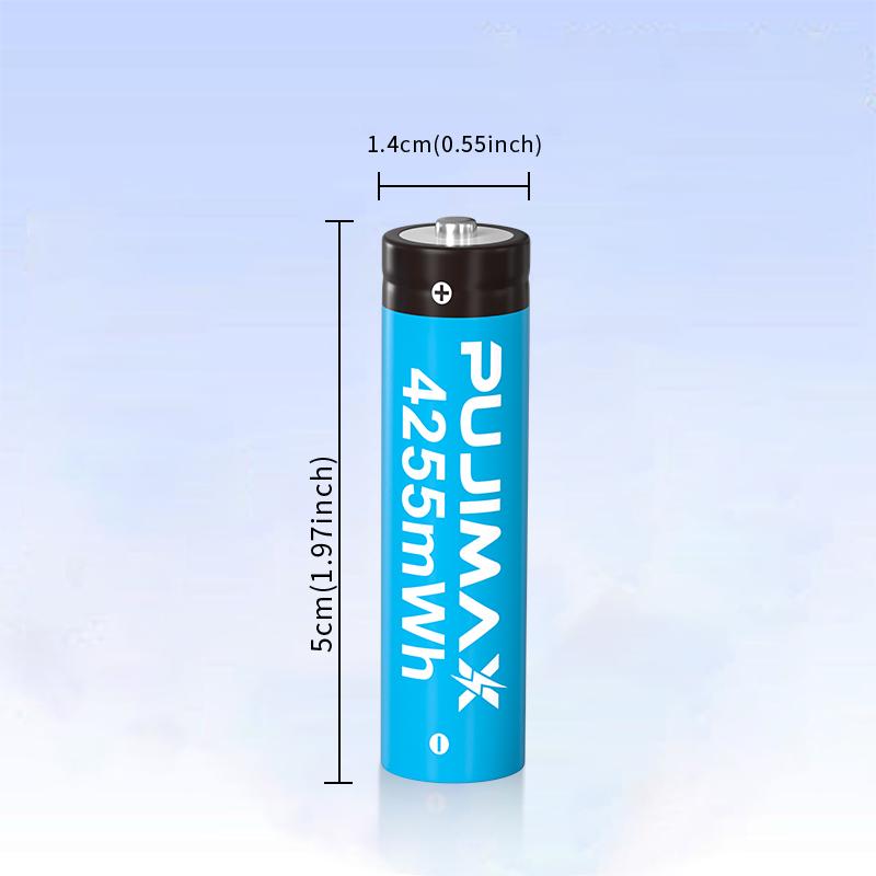 PUJIMAX AA Li-ion Rechargeable Batteries, 1.5V, 4255mWh, 4Pcs