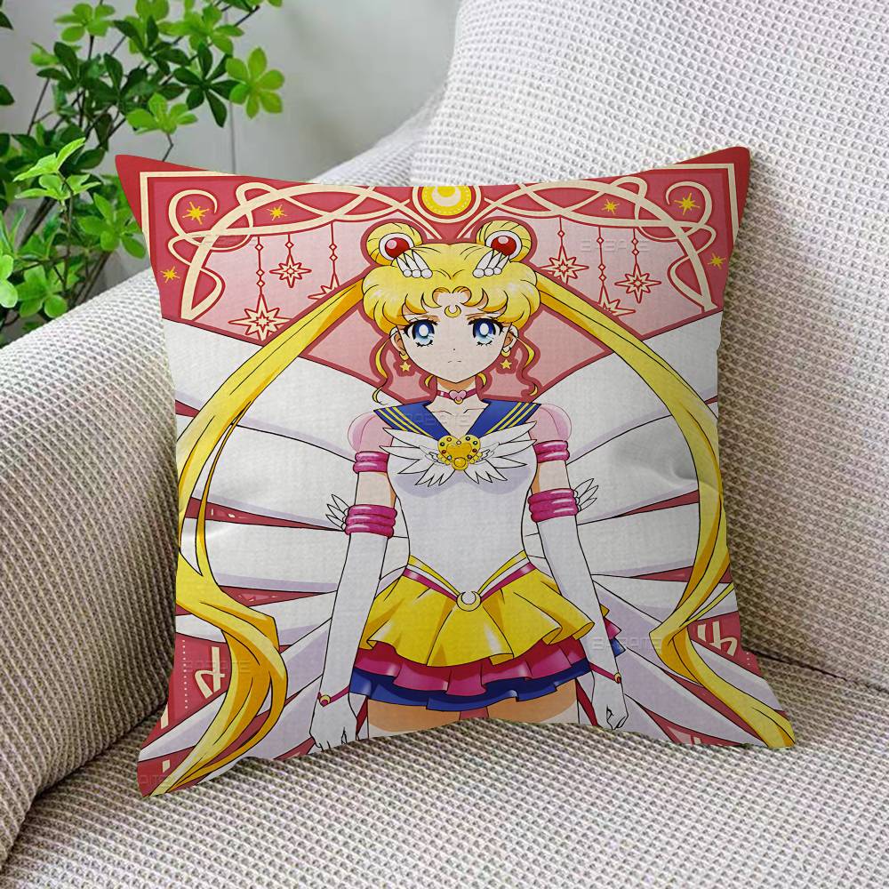 Милая подушка S-Sailor M-Moon Подарок Декор для домашнего офиса Спальня Диван Автомобильная подушка Чехол 45X45