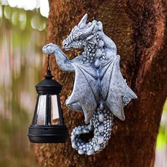 Драконье дерево Hugger с солнечным фонарем устойчивый к погодным условиям открытый сад двор дорожка