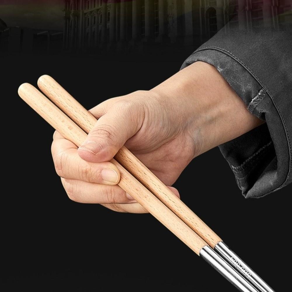 316 Stainless Steel Chinese Chopsticks Heat Resistant Metal Chopstick Kitchen Tools