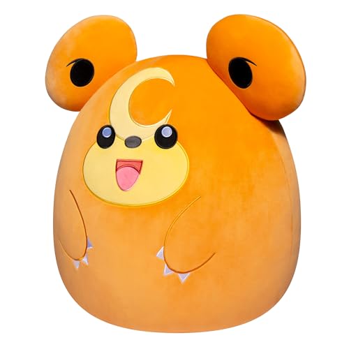 Squishmallow Pokémon 14-inch Teddiursa Plush - Add Teddiursa to your team. Ultra Soft Medium Plush - Plush, Official Kelly Toy