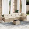 VidaXL Garden Lounge Set with Cushions 7 Pcs, Patio Sofas, Patio Furniture Set, Outdoor Furniture, Beige 3220197