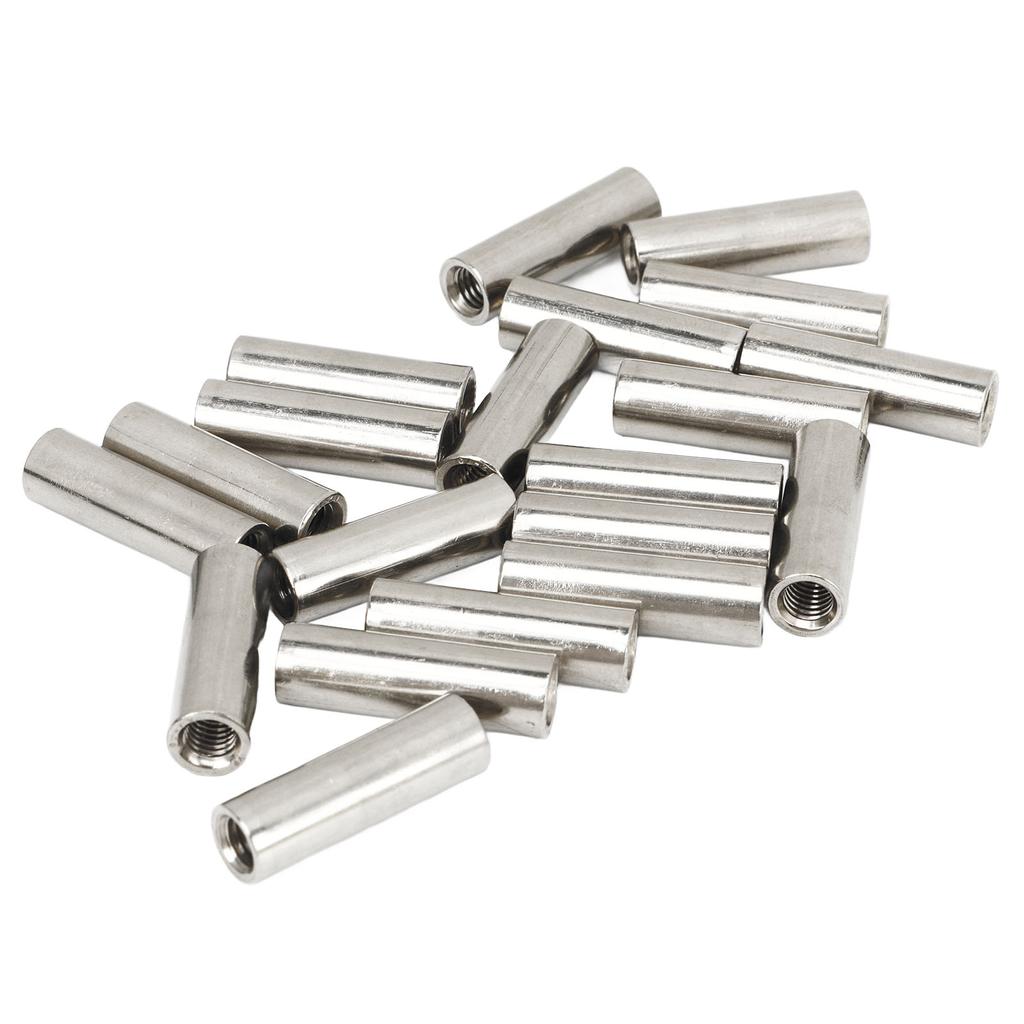 20Pcs M5 Female Thread Coupling Nut Stainless Steel Wear Proof Maintenance Coupling Nut Kit