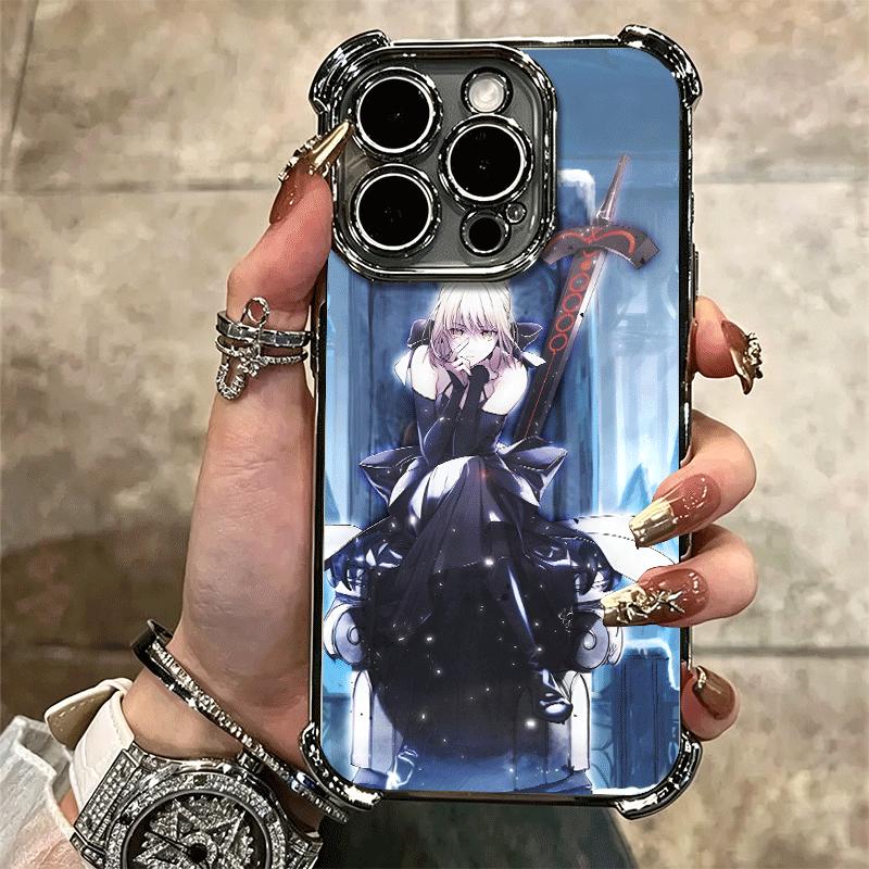 Чехол для телефона с покрытием Сабер из Fate Zero Stay Night Для Iphone 16 17 Pro Max Air 16E 14 15 Plus 12 13 Mini Ударопрочный чехол с подушкой безопасности