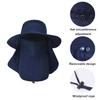 Oversized Brim Fishing Cap WithShawl Face Mask Hat High Quality Cycling Cap  Neck Face Protection