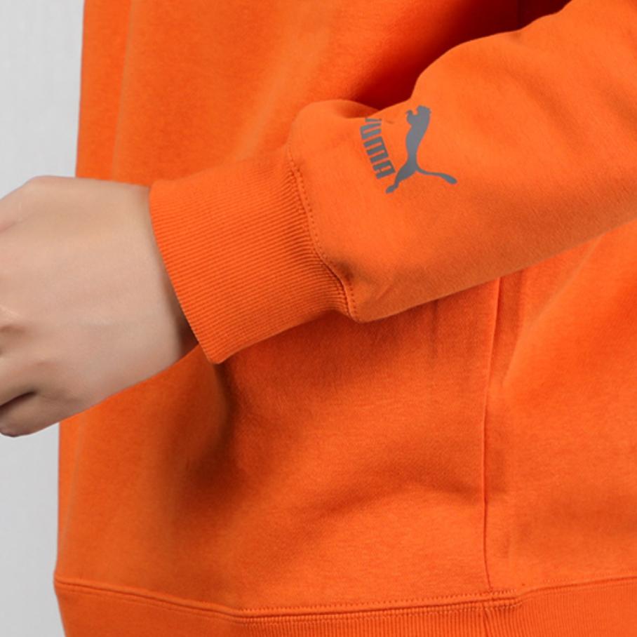 Puma Флисовая толстовка с логотипом Alphabet Print, мужская, оранжевая, 597200-17