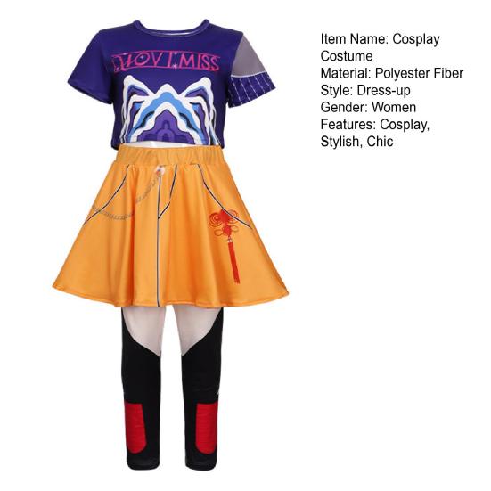 Костюм для косплея охотницы на демонов Руми Миры для девочек, костюм поп-певицы для детей для Хэллоуина, карнавальной вечеринки, косплей-сценического выступления