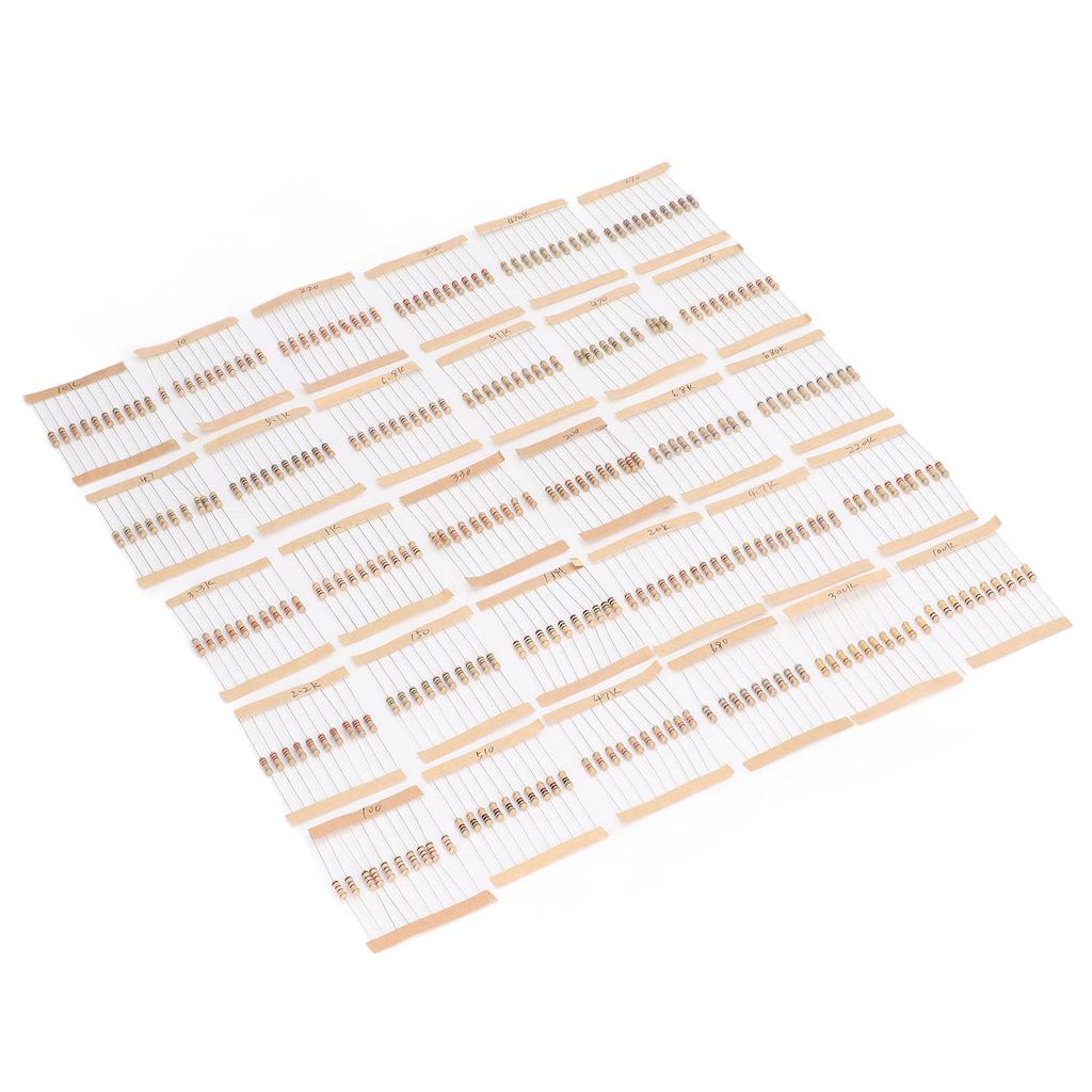 300PCS Carbon Film Resistors Assortment 12W 5percent  Tolerance 10R to 1M Electronic Resistor for