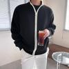 Men's Korean Thick Knit Cardigan - Winter Loose Fit Trendy Sweater