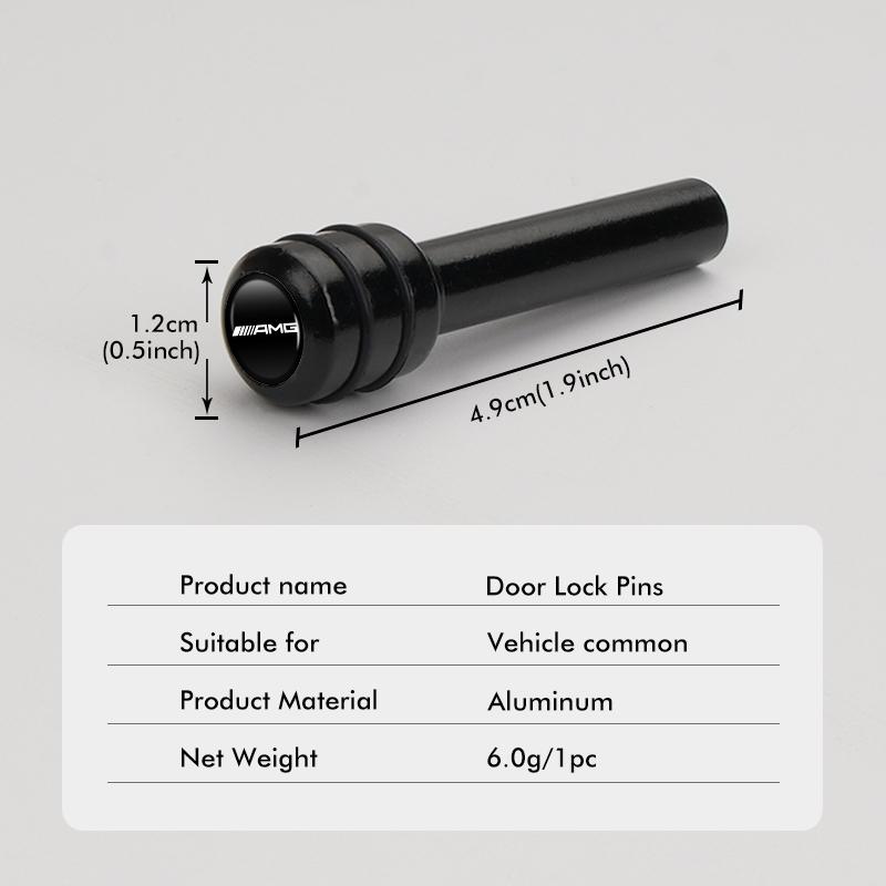 2/4pcs Car Security Window Door Lock Pull Pins Aluminum Interior For Mercedes Benz AMG A B C E S G Class W201 W210 W108 W205 XM2