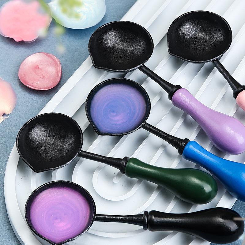 Ложка с антипригарным покрытием Ложки для огненного лака Ложки для восковых гранул и восковых полосок Ложки для плавления воска Аксессуары и сургучная печать