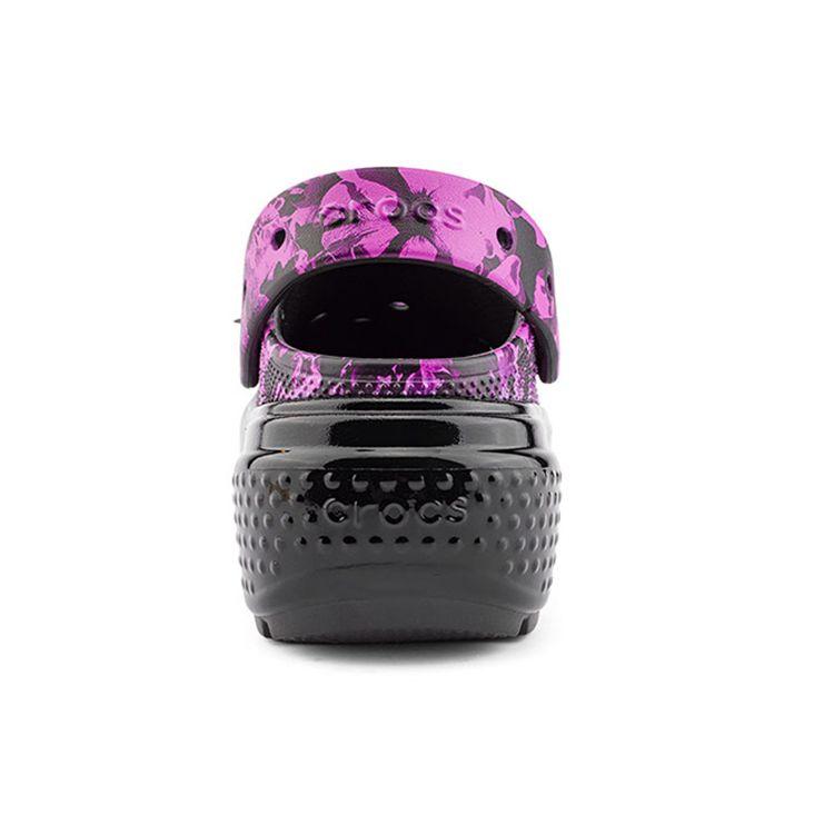 Crocs Snow House Print Shiny Clogs Sandals Women Sandals Black 209687-0C4