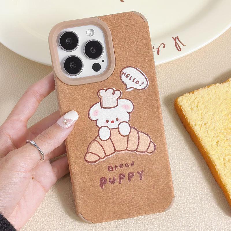 Дело Житай: Кожаный мультяшный защитный чехол для iPhone 12, 13, 14, 15 Pro/Pro Max, 16 Pro