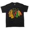 Официально лицензированная черная футболка с иконкой Chicago Blackhawks