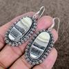 Laguna Lace Agate Gemstone 925 Sterling Silver Jewelry Earring 2.48" KKG-672