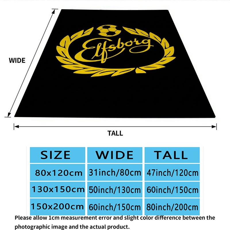 Elfsborg Print Flannel Blanket, High quality Comfortable for All Seasons, Home Decor, Warmth and Comfort, Perfect for Christmas Gifts