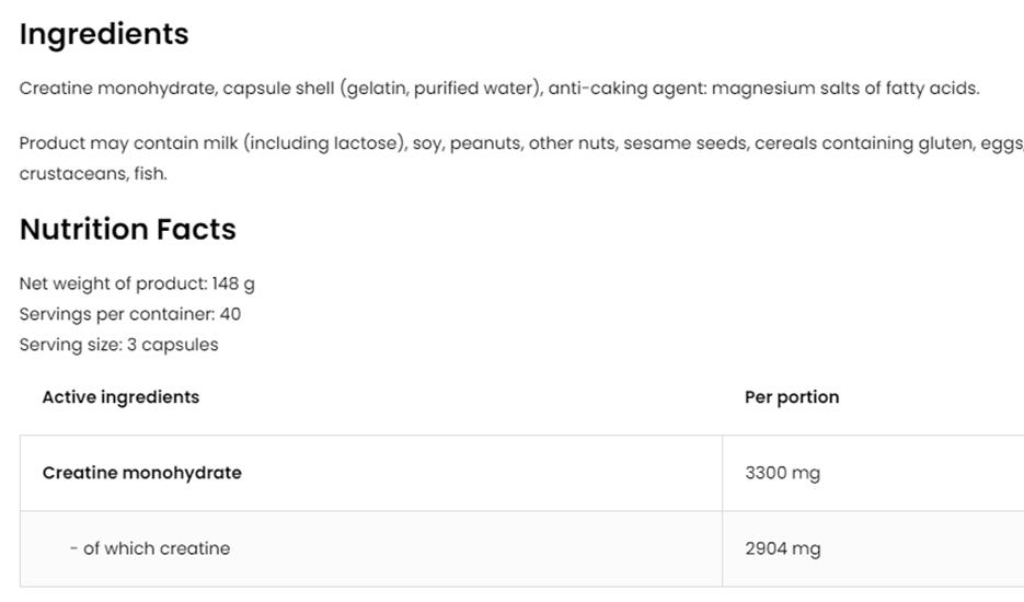 Островит - Креатин Моногидрат 3300 мг. - 120 крышек