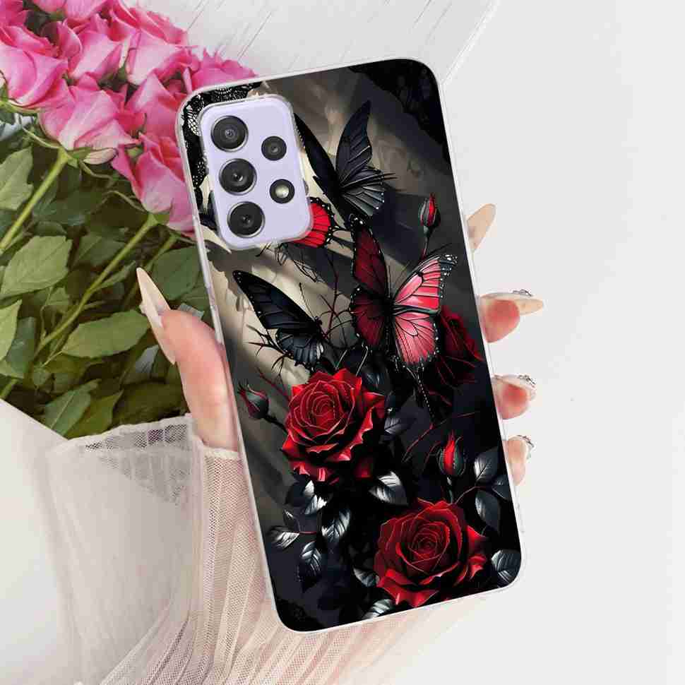 For Samsung A72 Case SM-A725F Fundas Soft Silicone Luxury Painted Cover Cases For Samsung Galaxy A72 Casing Bumper