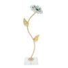 Flower Tabletop Ornament 16x6x6cm Iron Glass Attractive Decorative Metal Flower Statue for Dining
