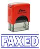 FAXED Self Inking Rubber Stamp Office Stationary Custom Shiny Stamp