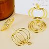 10Pcs Pumpkin Shape Metal Note Holder Table Number Stand Picture Holders For Thanksgiving Fall Harvest Party Decoration