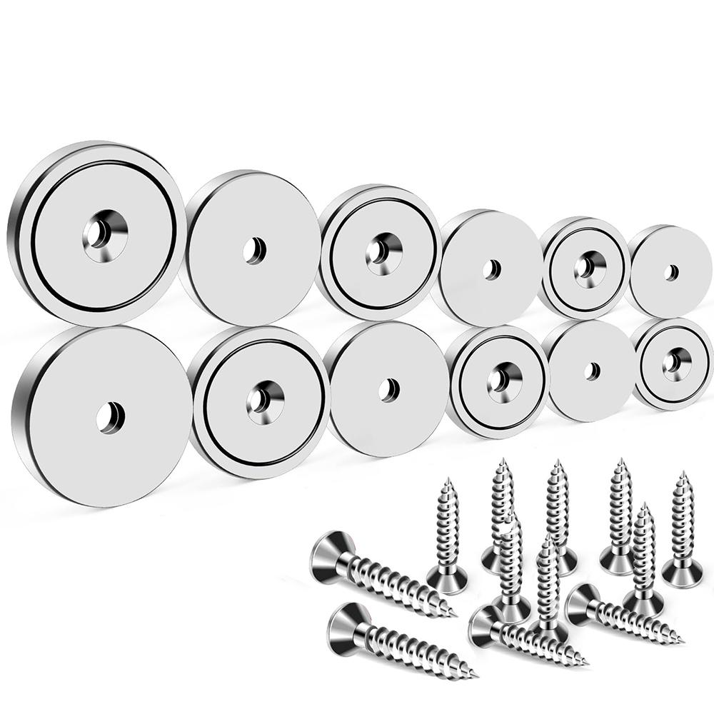 5/10/25 шт. неодимовый диск, магниты с потайным отверстием, сверхмощный редкоземельный магнитный диск с винтами из нержавеющей стали M3 M4 M5