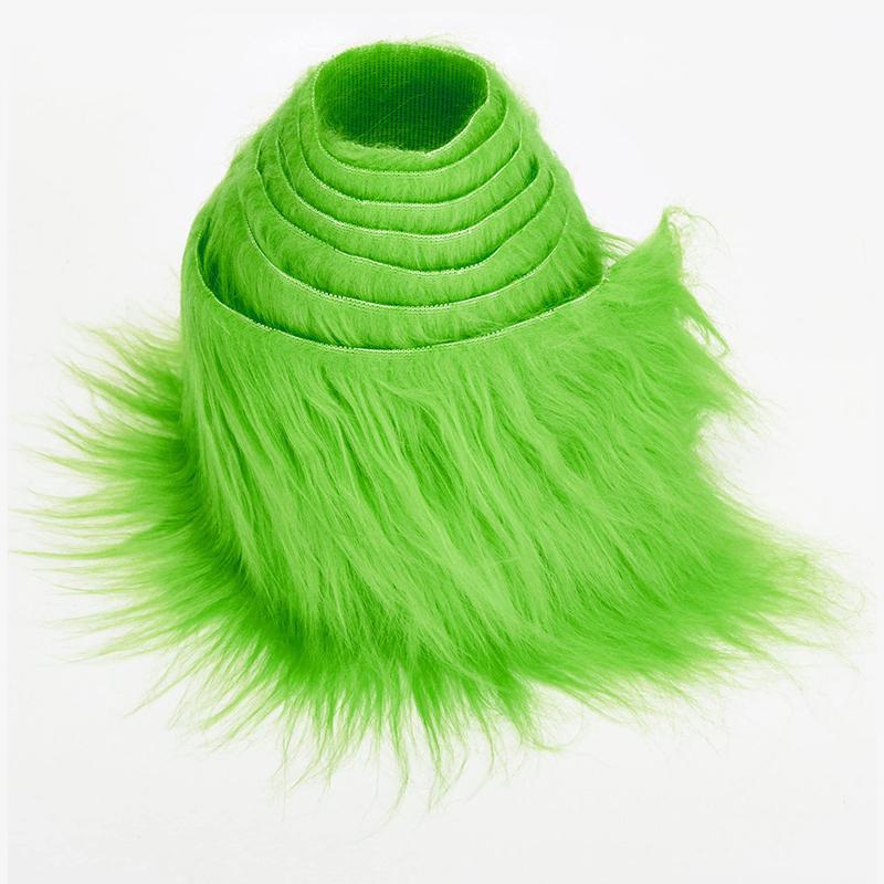 1.5M Christmas Decor Sewing Fluffy Trim Fabric Plush Fur Stripe Faux Fur Ribbon Tapes DIY Apparel