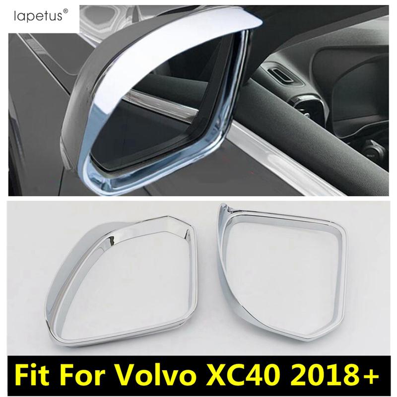 Декоративная накладка-козырек от дождя на зеркало заднего вида для VOLVO XC40 2018 - 2025, хромированные аксессуары из ABS, комплект для экстерьера