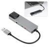 7.1 USB Звуковая карта объемного звучания с цифровым звуком SPDIF, звук высокого разрешения, внешняя звуковая карта для ноутбука, ПК, серебристая