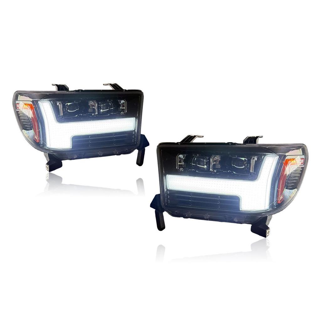 Совместимо с Toyota Tundra 2007-2013: Светодиодные Проекторные Фары с Дневными Ходовыми Огнями и Потоковым Поворотником.