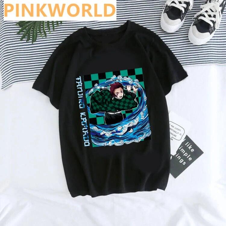 Japanese Anime Cartoon Funny Fashioin WoUnisex T-shirt Print Ladies T-shirt Casual Basis O-collar Black Shirt Short Sleeve Tshirt