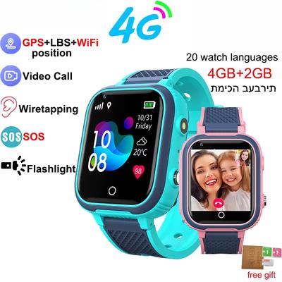 2025 Новые 4G Смарт-часы Детские GPS WIFI Видеозвонок SOS IP67 Водонепроницаемые Детские Смарт-часы Камера Монитор Трекер Местоположение Телефон Часы