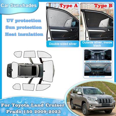 Автомобильные солнцезащитные козырьки для Toyota Land Cruiser Prado 150 J150 2009- Солнцезащитные козырьки на окна Дефлекторы окон Занавеска-солнцезащита на лобовое стекло Аксессуары