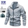 ROMON Men's Stand Collar Business Casual Jacket