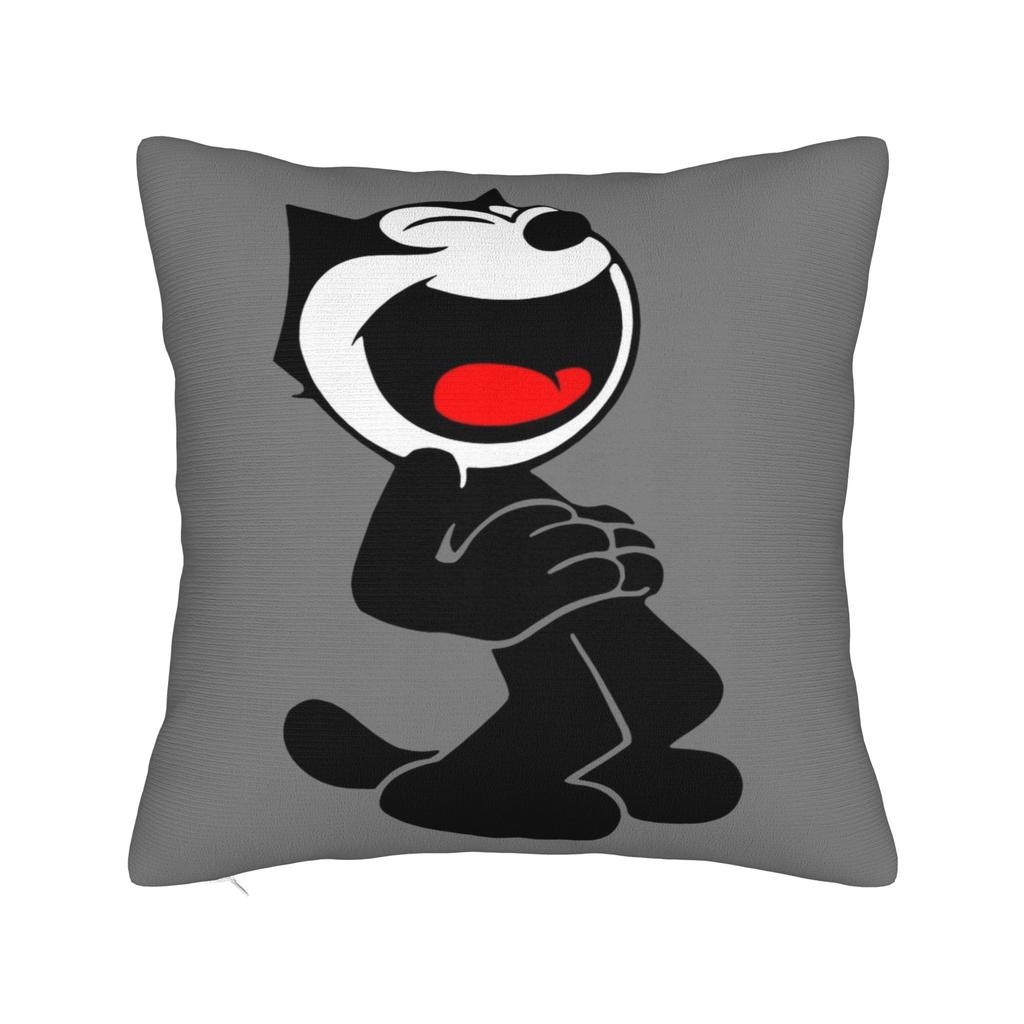 Felix The Cat Laughing Pillowcases Merchandise Soft Cushion Cover Decoration Pillow Case Cover Home Multi Size