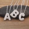 Nidin Hot Sale Pave Crystal Zircon A-Z Letters Pendant Necklace Male And Female Couples Name Initials Alphabet Jewelry Fine Gift