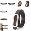 Fashionable Womens Slim Leather Belt With Polished Buckle Perfect For Work Or Casual Outfits